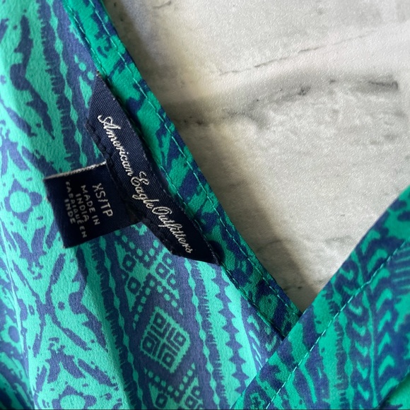 AMERICAN EAGLE RACERBACK BLUE CAMISOLE TANK TOP XS - Picture 2 of 6